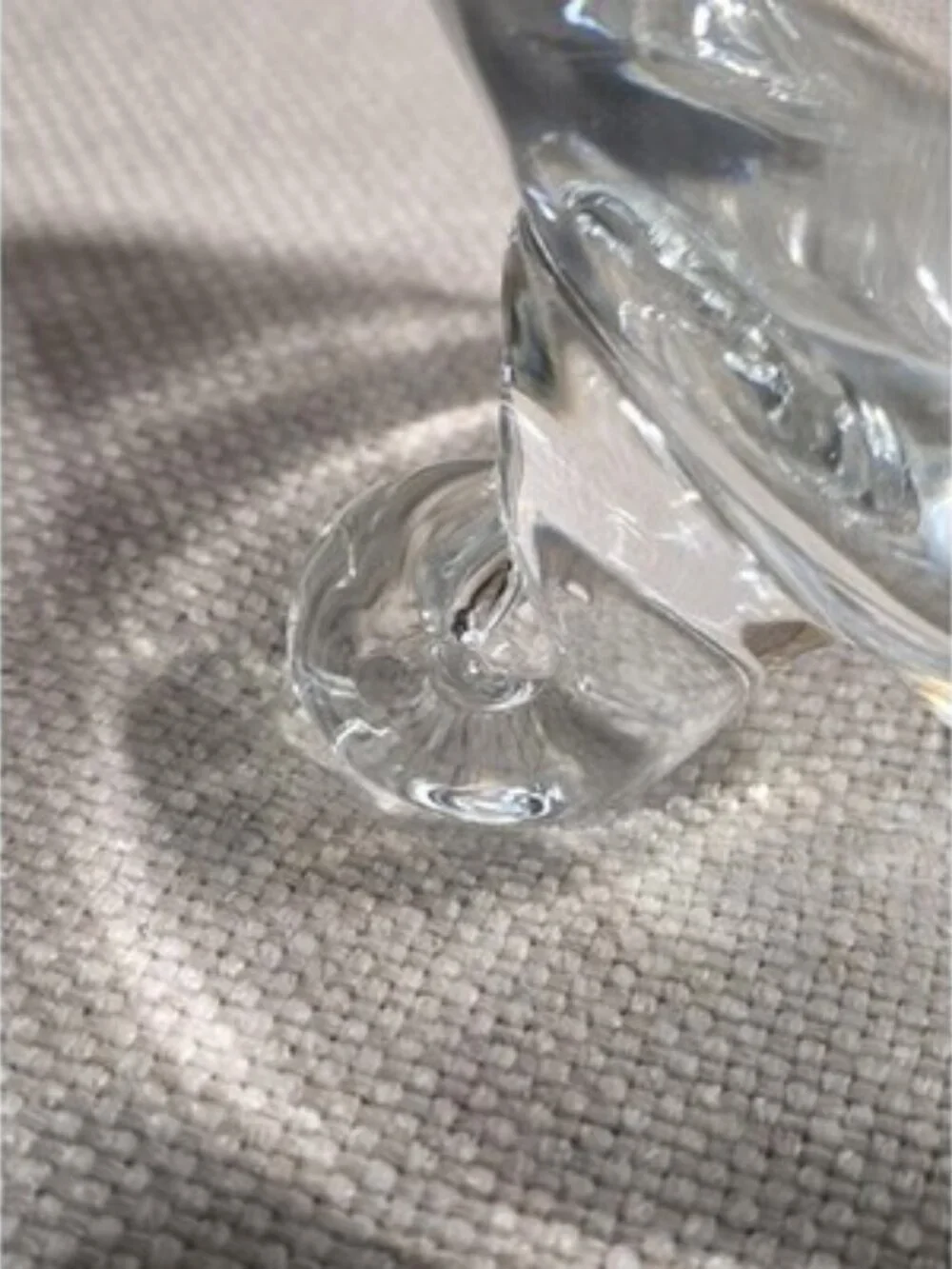 Clear Crystal Hand Blown Pitcher with Handle and Decorative Feet, 6 inches tall